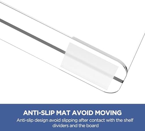 HBlife 1 Pack Clear Shelf Dividers, Vertical Purse Organizer for Closet Perfect for Sweater, Shirts, Handbags in Bedroom and Kitchen, Adjustable Acrylic Bookshelf for Organization - Image 5