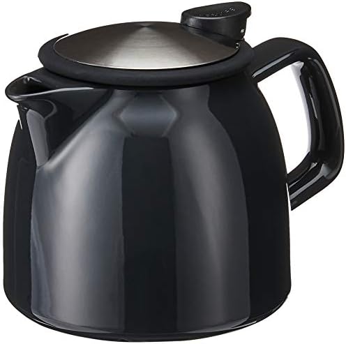 FORLIFE Bell Ceramic Teapot with Basket Infuser, 26-Ounce/770ml, Black Graphite - Image 2