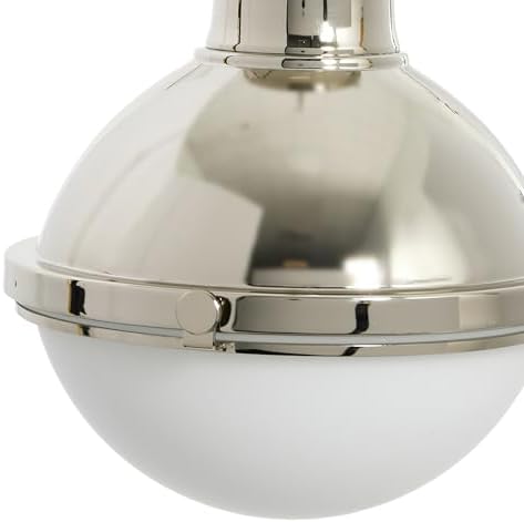 Cameron - 2-Tone Metal and Frosted Glass Ceiling Light, Polished Nickel - Image 3