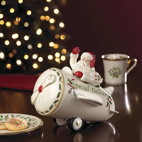 Lenox 863640 Holiday Airplane Cookie Jar - Image 5