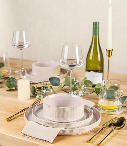 TheTerra Ceramic Dinnerware Set for 4, 16-Piece Plates and Bowls Set - Image 7