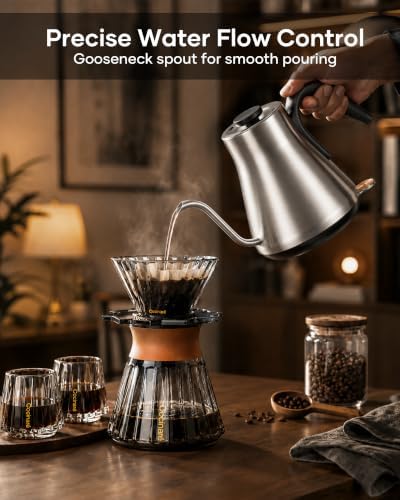 Cocinare Gooseneck Electric Kettle 0.8L, Fast Boil Pour Over Coffee, Tea - Image 2