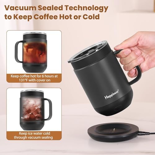 Happiness Self-Heating Coffee Mug,16oz Temperature Control Smart Cup - Image 6
