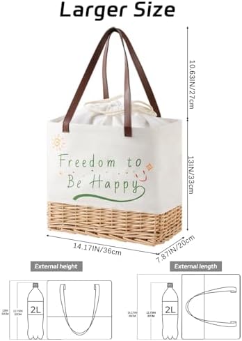 Picnic Basket for 2, Extra Large Wicker Set, 6.2 Gal, Natural - Image 2