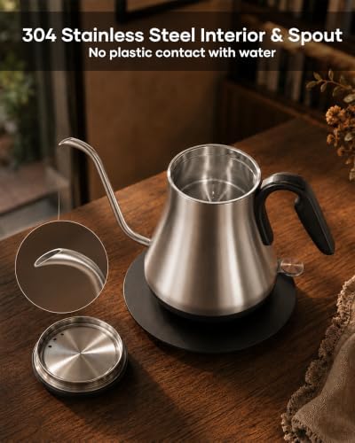 Cocinare Gooseneck Electric Kettle 0.8L, Fast Boil Pour Over Coffee, Tea - Image 4