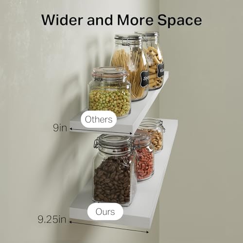 BAYKA White Floating Shelves 35.4in, Set of 3, Wall Mounted for Wall Decor - Image 6