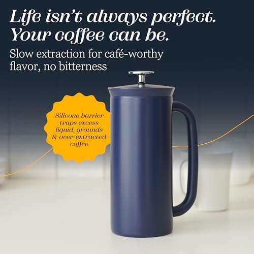 ESPRO P7 French Press, 18oz, Aegean Blue, Stainless Steel Coffee Maker - Image 6