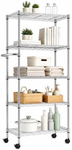 5-Tier Steel Wire Storage Shelving Unit - Image 6