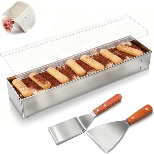 Blushtier 1 Pack Rectangle Tiramisu Pan Removable 15.75 X 3.94 X 2.56 Inch by Blushtier