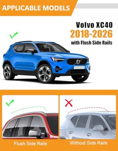 KINGGERI 300lbs Roof Rack Cross Bars for Volvo XC40 XC-40 2018-2026 - Image 2