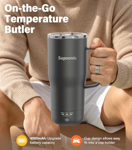Supsonic Heated Coffee Mug, 20oz Electric Temperature Control Cup (S3) - Image 4