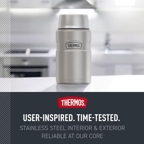 THERMOS Stainless King Food Jar with Bowl, 24oz, Matte Green - Image 6