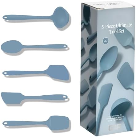 GIR: 5-Piece Silicone Ultimate Kitchen Utensils Set – Slate by GIRGetItRight