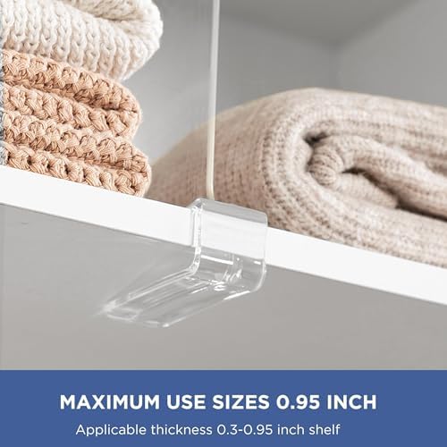 HBlife 8 Pack Clear Shelf Dividers, Vertical Purse Organizer for Closet Perfect for Sweater, Shirts, Handbags in Bedroom and Kitchen, Adjustable Acrylic Bookshelf for Organization - Image 4