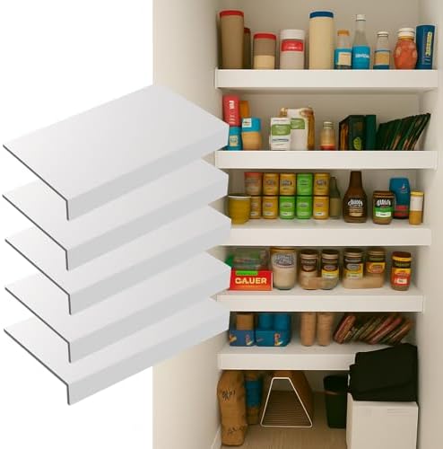 5 Pack 38x12in Wire Shelf Cover for Pantry, Closet, Kitchen – Waterproof PVC Wood-Look Wire Rack Covers for Shelves, Multiple No-Tool Installation by Gideio
