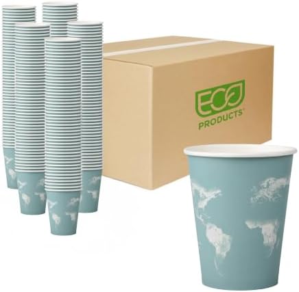 ECO PRODUCTS World Art Disposable Coffee Cups, Latte Cups, 12 oz, 1000 Pack by Eco-Products