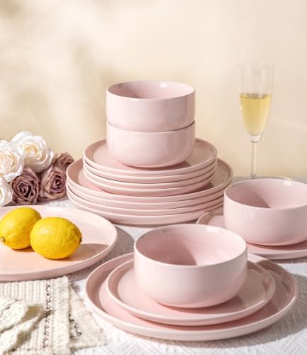 TheTerra Ceramic Dinnerware Set for 4, 12-Piece Plates and Bowls Set - Image 5