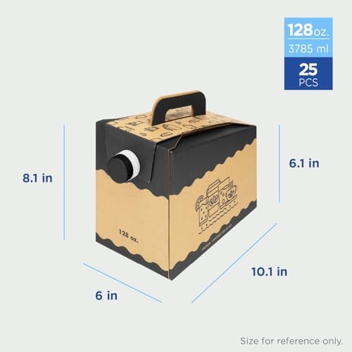Karat 128 oz Disposable Coffee Dispensers [25 Pack] - Insulated Bulk Coffee Containers with Handle for Hot/Cold Beverages | Leak-Proof for Parties, Catering, Office - Image 2