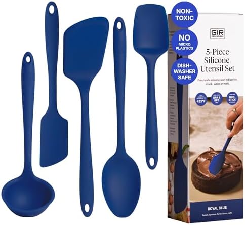 GIR: 5-Piece Silicone Essentials Kitchen Utensils Set – Royal Blue by GIRGetItRight