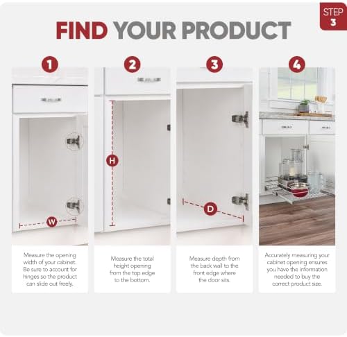 Rev-A-Shelf Pullout Drawer Organizer for Kitchen Cabinets, 18" x 22" - Image 5