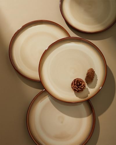 Pokini Ceramic Dinnerware Sets for 8, 24pcs Plates and Bowls Sets Dish Set - Image 6