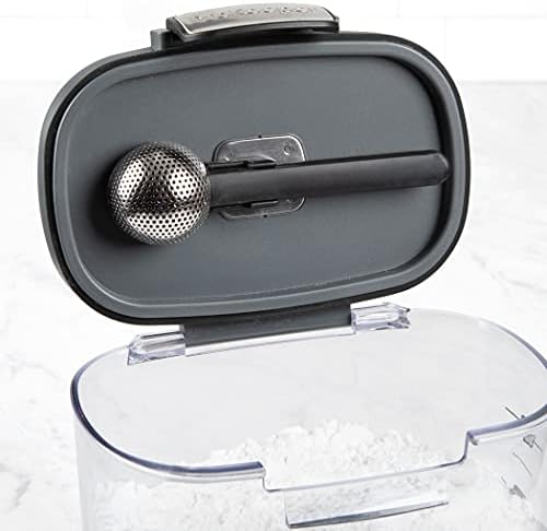Progressive International ProKeeper+ Clear Plastic Airtight Food Baker's Kitchen Storage Organization Container Canister Set with Magnetic Accessories, 2- Piece Set (Powdered Sugar 1.4-Quart) - Image 5
