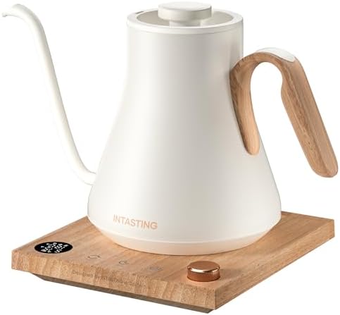 INTASTING Gooseneck Electric Kettle with ±1℉ Temperature Control, 0.9L by Cocinare