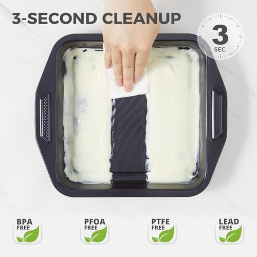 9-Piece Nonstick Bakeware Set, Non-Toxic Baking Pans Set, Shimmer Blue - Image 4
