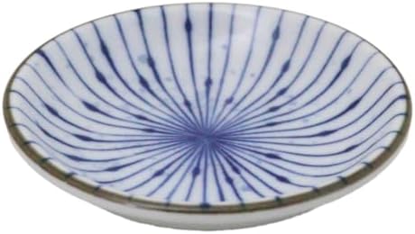 Ebros Gift Artistic Blue Waves Fubuki Tokusa Made In Japan Dinnerware Serveware Kitchenware Set Asian Japanese Restaurant Supply (Pack Of 6 Round Sauce Dish 1.5oz) - Image 3