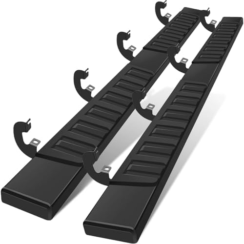 COMNOVA 6 Inches Running Boards& Steps Step Bars Compatible with 2019-2026 Chevy Silverado 1500, 2020-2026 Silverado/Sierra 2500HD 3500HD Crew Cab, A Pair Running Boards for Silverado Crew cab. by comnova