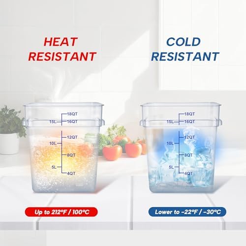 4 Pack 18QT Square Food Storage Containers with Lids - Image 5