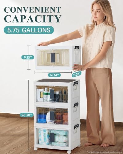 OlarHike 23QT Storage Bins with Lids for Closet, Office, Room, 3 Pack - Image 7