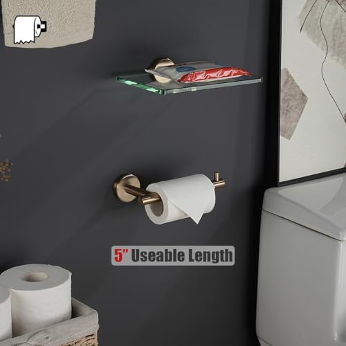 JQK Bathroom Hardware Set, 5-Piece Bath Accessories Set Champagne Bronze Wall Mount Includes 24 in Towel Bar, 9 in HT Bar, TP Holder, Towel Hook x 2, BAS105-CB - Image 5