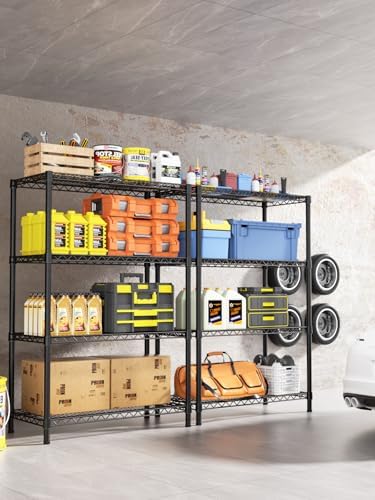 Golpart 4Tier Adjustable Storage Shelves Metal Wire Shelving Standing Shelf - Image 6