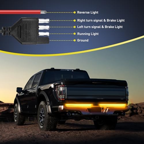 Nilight Truck Tailgate Light 56" Aluminum Frame Triple Row 576LED Strip - Image 7