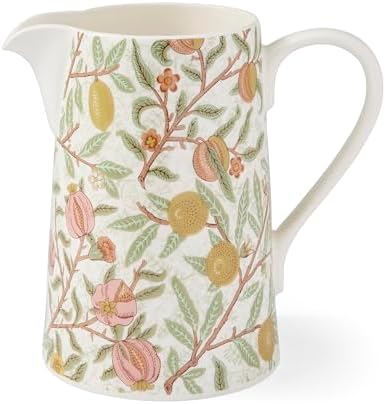 Spode Morris & Co Fruits Jug, 48 Oz - Decorative Botanical Pitcher with Spout & Handle for Water, Juice, Iced Tea, Lemonade & Refreshments, Home & Kitchen Tableware, Dining & Entertaining by Spode
