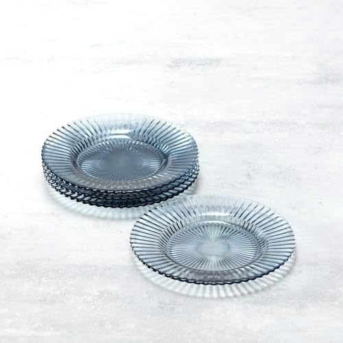 Fortessa Archie Glass, 8.5 Inch Salad Plate (Set of 4), Dusk Gray - Image 2