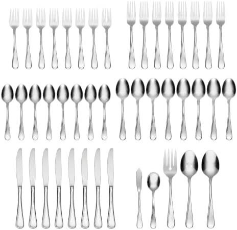 Oneida Flatware Flight 18/0 Silverware Set for 8, (45-Piece) - Image 3