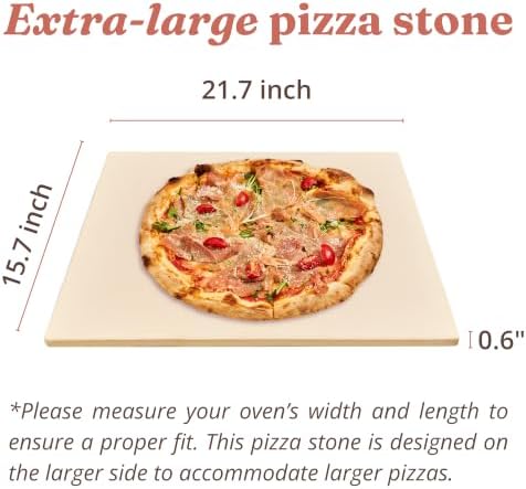 Colenza Large Oven Pizza Stone 22x16 Approx, Pizza Stone 22 Inch - Image 2