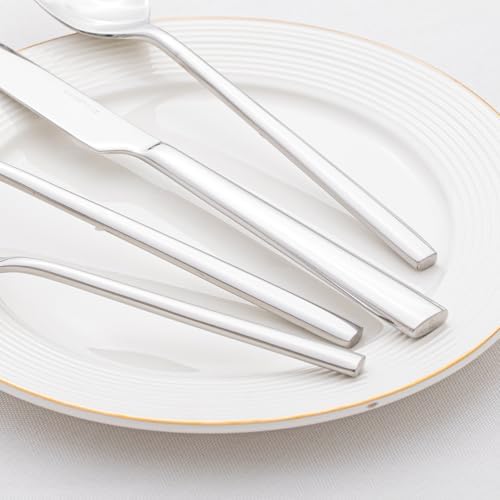 65-Piece Silverware Set with Serving Utensils, Forged Flatware Cutlery Set - Image 4