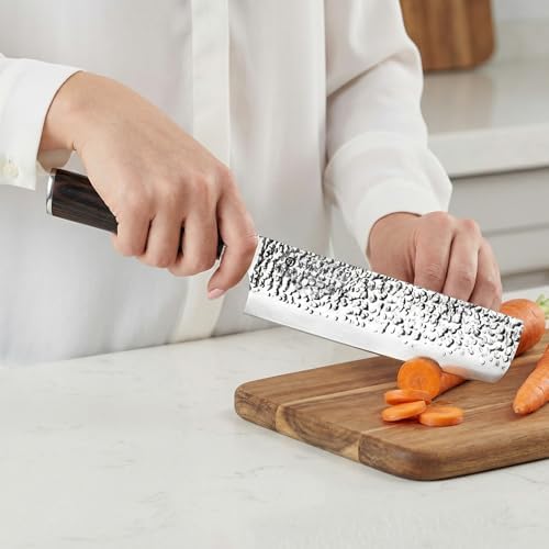 imarku Nakiri Knife 7 Inch, Japanese High Carbon Stainless Steel Chopper - Image 3