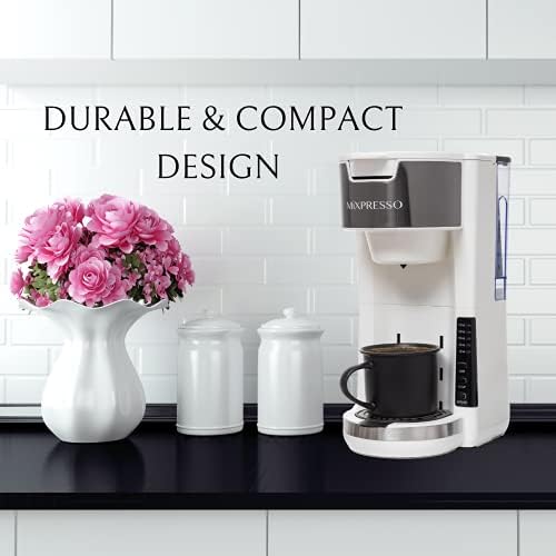 Mixpresso White Single Serve Coffee Brewer K-Cup Pods Compatible & Ground - Image 5