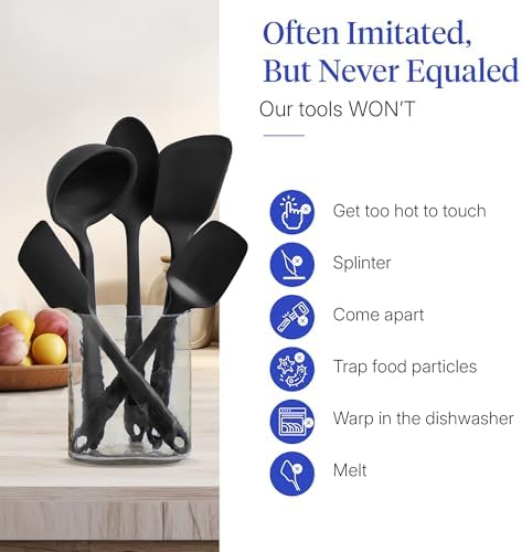GIR: 5-Piece Silicone Ultimate Kitchen Utensils Set – Black - Image 5
