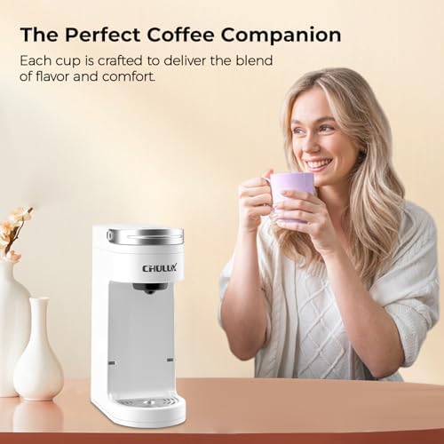 CHULUX Slim Single Serve Coffee Maker for K Pod, Brew Up to 12oz Cup, White - Image 5