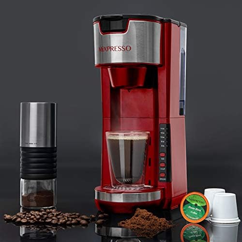 Mixpresso Red Single Serve Coffee Brewer K-Cup Pods Compatible & Ground - Image 5