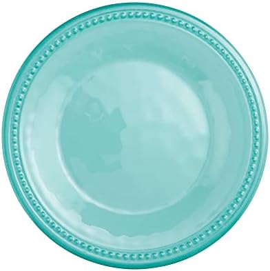 UPware 12 Piece Beaded Melamine Dinnerware Sets, Outdoor Dishes Set, Plates and Bowls Sets, Service for 4, Aqua Blue - Image 6