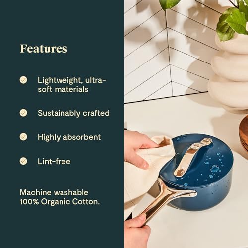 Caraway Tea Towels, Reusable Dish Towels Made from 100% Organic Cotton - Image 4