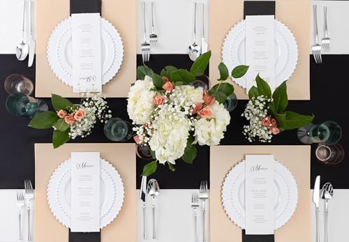 PLASTICPRO 32 Piece Combo Plastic Dinner Plates Disposable Plastic Fancy Heavy Duty Party Dishes 7 inch and 10 inch, White Beaded - Image 3