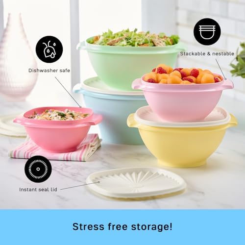 Tupperware Heritage 10-Piece Vintage Food Storage Set (5 Bowls + 5 Lids) - Image 4