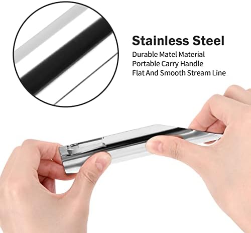 Table Crumb Sweeper, Crumb Sweeper for Tablecloth, Crumb Scraper Cumb Catcher on Table, Server Tools Stainless Steel Crumbers for Servers, Waiters and Waitresses (1 PACK, Pure Silver) - Image 4